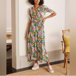 Boden floral wrap dress